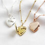 Personalised Engraved Heart Locket Necklace, thumbnail 2 of 10