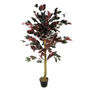 120cm Red And Green Artificial Ficus, thumbnail 2 of 5