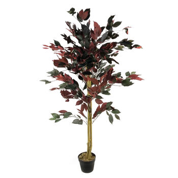120cm Red And Green Artificial Ficus, 2 of 5