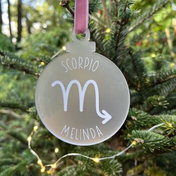 Scorpio Zodiac Star Sign Christmas Decoration, 3 of 5