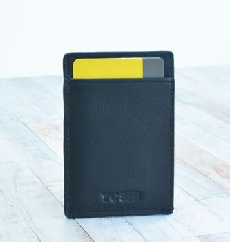 No2 Racing Blue And Stripe Leather Card Holder, 3 of 3
