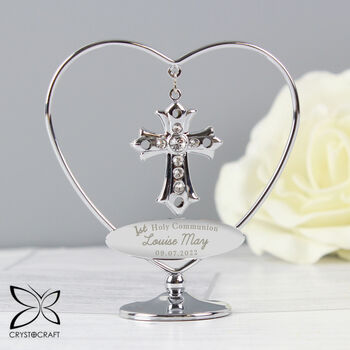Personalised 1st Holy Communion Crystocraft Cross, 2 of 2