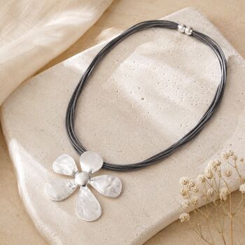 Daisy Statement Magnetic Bib Necklace, 2 of 5