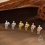 Sterling Silver Full Human Skeleton Stud Earrings, thumbnail 2 of 12