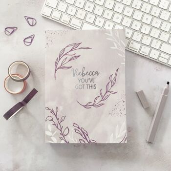 Personalised Daily Planner Lilac Floral, 3 of 5