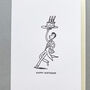 Cake Waiter Luxury Hand Printed Letterpress Birthday Card, thumbnail 2 of 4