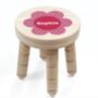 Personalised Childs Flower Wooden Stool, thumbnail 2 of 3