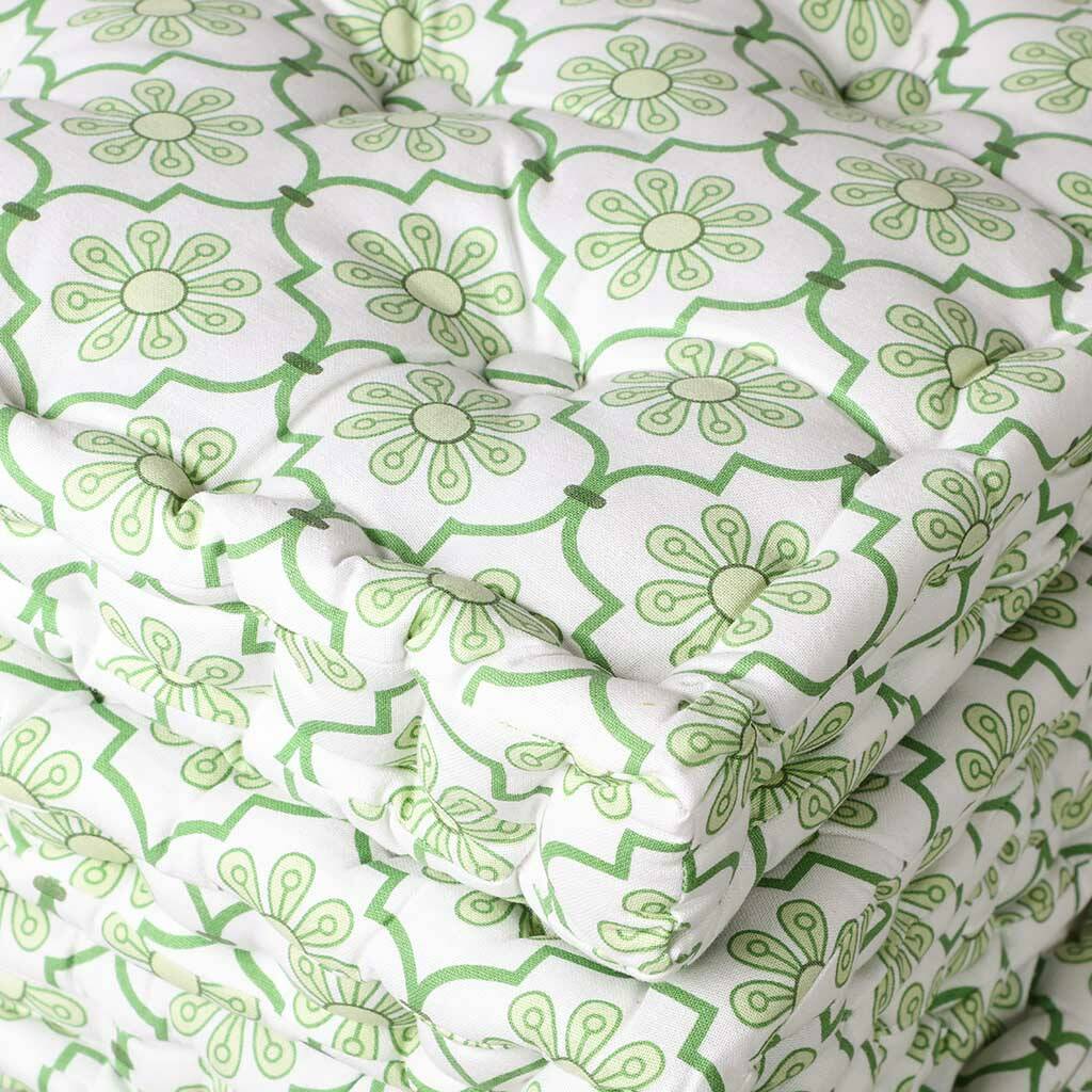 botanical green summer garden seat cushion by dibor