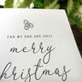 Romantic Christmas Card For Wife Or Husband, thumbnail 2 of 4