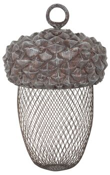 Acorn Hanging Bird Nut Feeder 22cm Wildlife Feeder Gift, 3 of 3