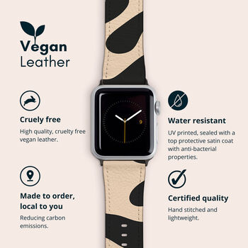 Contours Vegan Leather Apple Watch Band, 2 of 7