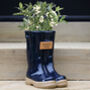 Personalised Blue Welly Boots Planter, thumbnail 1 of 9