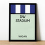 Dw Stadium Monopoly Wigan Football Print, thumbnail 1 of 2