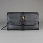 Black Leather Roll Hanging Wash Bag, thumbnail 1 of 7