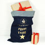 Personalised Denim And Gold Christmas Sack, thumbnail 3 of 3