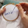 'Don't Be A Dick' Hand Embroidered T Shirt, thumbnail 2 of 7