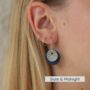 Stylish Circle Leather Hoop Earrings, thumbnail 4 of 6