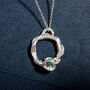 May Birthstone Emerald And Recycled Silver Necklace, thumbnail 5 of 8