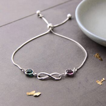 Infinity Family Birthstone Sliding Bracelet, 3 of 9