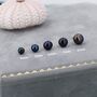Sterling Silver Natural Black Pearl Stud Earrings, thumbnail 1 of 12
