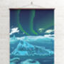 Jokulsarlon Iceberg Lagoon Iceland Travel Poster Print, thumbnail 2 of 6