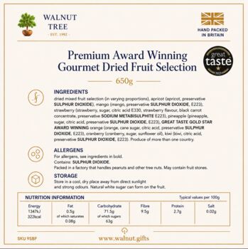 Great Taste Award Winning Dried Fruit Gift Box – 650g, 5 of 8