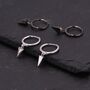 Dangling Spike Dagger Huggie Hoop Earrings, thumbnail 1 of 12