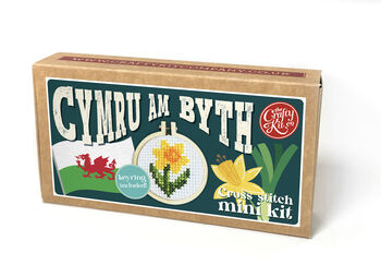 Cymru Am Byth Wales Forever Mini Matchbox Cross Stitch Kit, 5 of 12