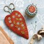 Embroidered Scissors Pouch And Mini Pincushion, thumbnail 1 of 4