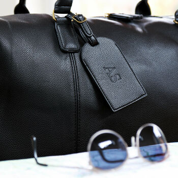 Personalised Weekend Holdall With Initials Luggage Tag, 4 of 9