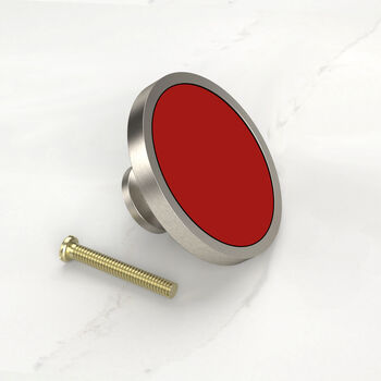 Red Shade Cupboard Drawer Door Cabinet Knobs Handles, 8 of 12