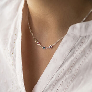 Mini Family Birthstone Link Necklace, 6 of 11