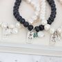 Personalised Pearl, Tag Charm And Birthstone Bracelet, thumbnail 8 of 11