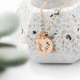 Personalised Birth Flower Heart And Disc Necklace, thumbnail 10 of 12