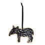 Candle Tapir Calf Wooden Hanging Decoration, thumbnail 2 of 4