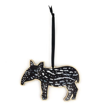 Candle Tapir Calf Wooden Hanging Decoration, 2 of 4