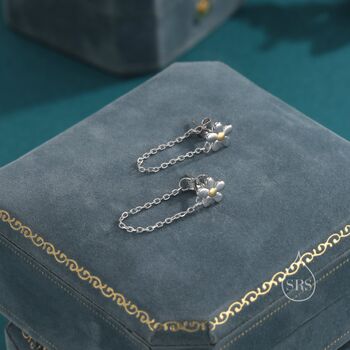 Sterling Silver Daisy Chain Jacket Earrings, 4 of 10