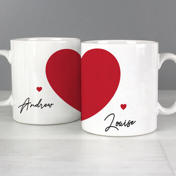Personalised Two Hearts Mug Set, 4 of 4
