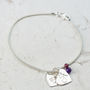 Silver Bracelet With Birthstone And Initial, thumbnail 12 of 12