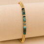 Waterproof Gold Plated Stainless Steel African Turquoise Bead Bracelet, thumbnail 1 of 8