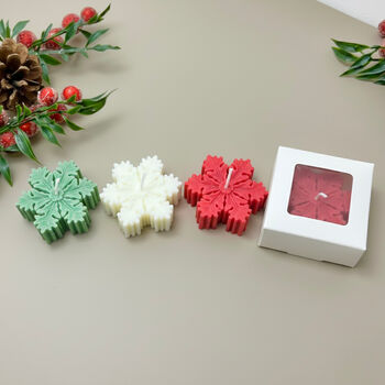 Festive Snowflake Candle Christmas Gift, 3 of 10