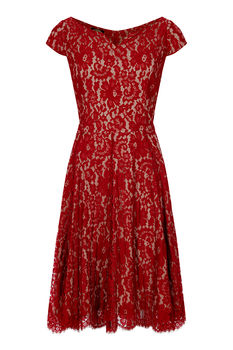 1950s Style Swishy Lace Cocktail Dress, 3 of 6