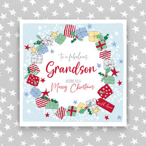 Fabulous Grandson Christmas Card By Molly Mae®