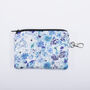 Tiny Florals Silk Zipped Pouch Bag, thumbnail 6 of 7