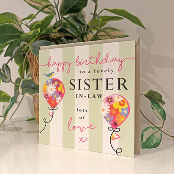 Blooming Balloon Sister In Law Birthday Card, 2 of 3