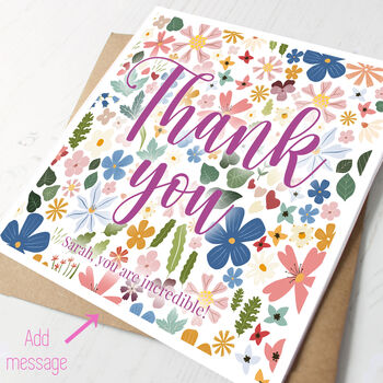 Personalised Thank You Card, 2 of 3