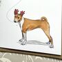 Basenji Christmas Card, thumbnail 2 of 2