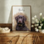 Watercolour Pet Portrait From Photo Unframed Poster, thumbnail 1 of 8