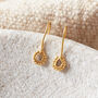 Champagne Diamond Oval Shaped Drop Earrings, thumbnail 8 of 9