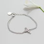 Flamingo Pink Zircon Personalised Bracelet, thumbnail 1 of 3